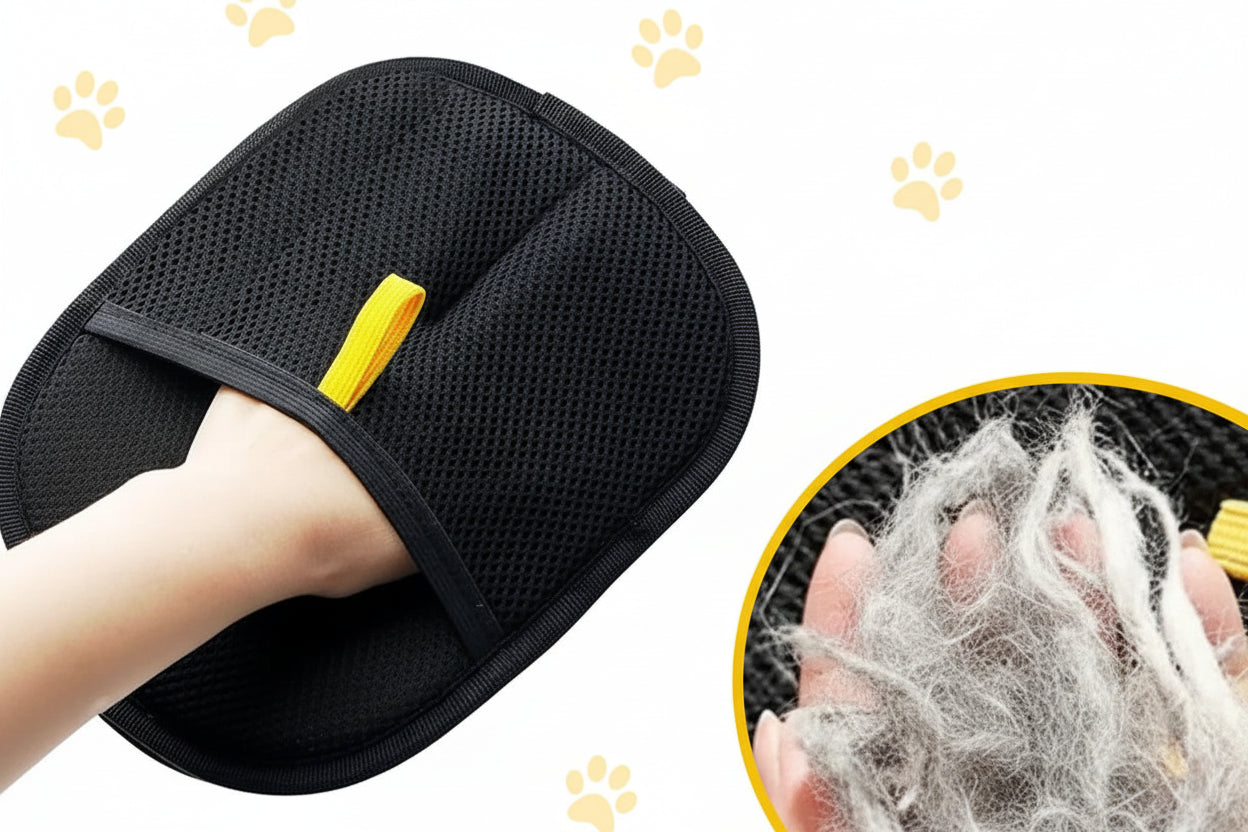 Pet Hair Removal Glove – Reusable Grooming & Fur Collector for Dogs & Cats